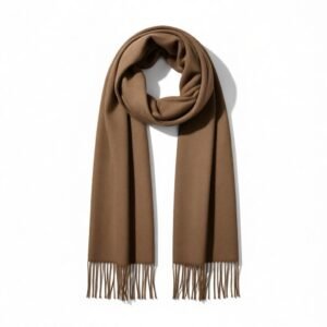 brown plain scarf