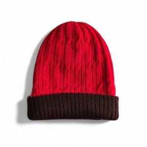 red brown reversible beanie
