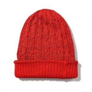 the "duality" reversible beanie: 100% baby alpaca dark red