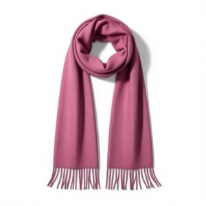pink plain scarf